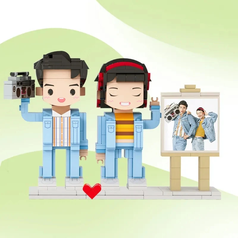 Anniversary Gifts Full Body Customizable 2 People Photo Frame Custom Cute Brick Figures Small Particle Block Building Blocks
Anniversary Gifts Full Body Customizable 2 People Photo Frame Custom Cute Brick Figures Small Particle Block Building Blocks