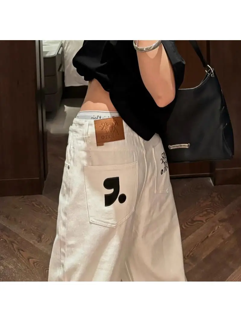 Korean Style High Waist Fleece Lined White Jeans Women's Wide Leg Casual Trousers Autumn Winter New Arrival plus Size
Korean Style High Waist Fleece Lined White Jeans Women's Wide Leg Casual Trousers Autumn Winter New Arrival plus Size