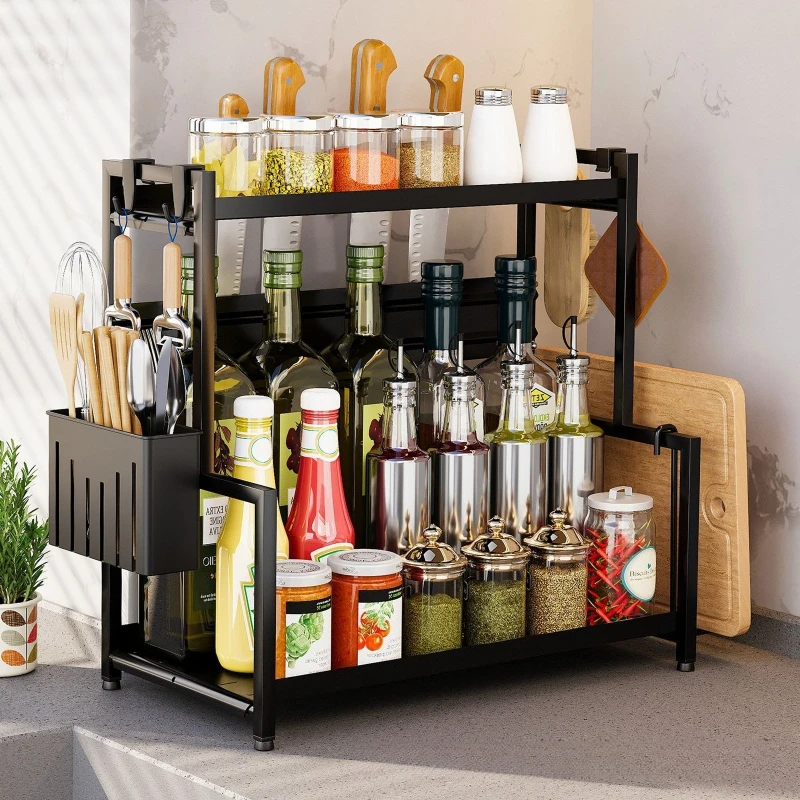 Kitchen seasoning rack Multifunctional countertop seasoning jar Chopsticks cartridge Knife holder Cutting board rack Kitchenware
Kitchen seasoning rack Multifunctional countertop seasoning jar Chopsticks cartridge Knife holder Cutting board rack Kitchenware
