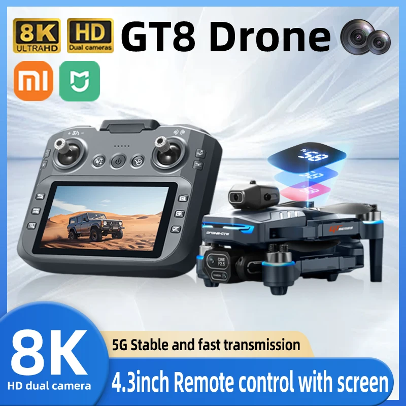 xiaomi mijia GT8 Drone Professional 8K HD Three Camera 5G WIFI Foldable four-axis brushless Optical flow hover Quadcopter Dron
xiaomi mijia GT8 Drone Professional 8K HD Three Camera 5G WIFI Foldable four-axis brushless Optical flow hover Quadcopter Dron