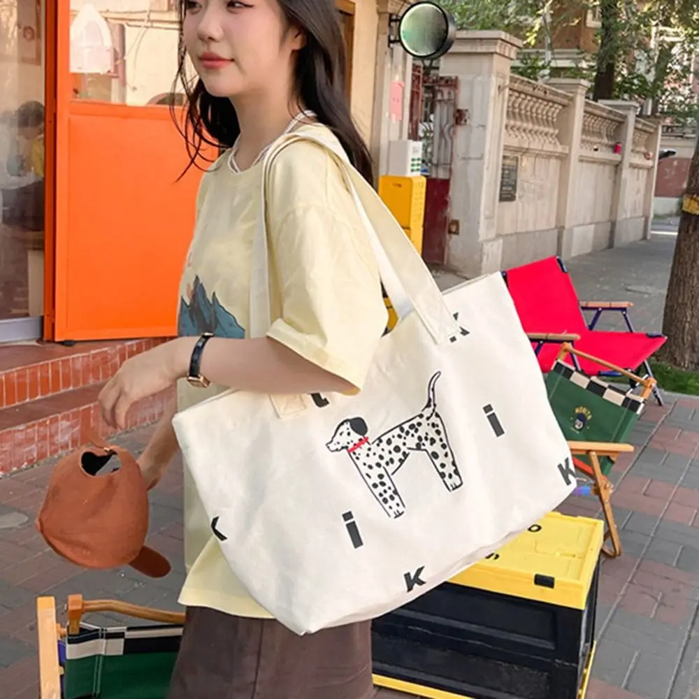 Dot Canvas Tote Bag Casual Cartoon Large Capacity Letter Shoulder Bag Storage Bag Shopping Bag Dog Handbag Travel
Dot Canvas Tote Bag Casual Cartoon Large Capacity Letter Shoulder Bag Storage Bag Shopping Bag Dog Handbag Travel
