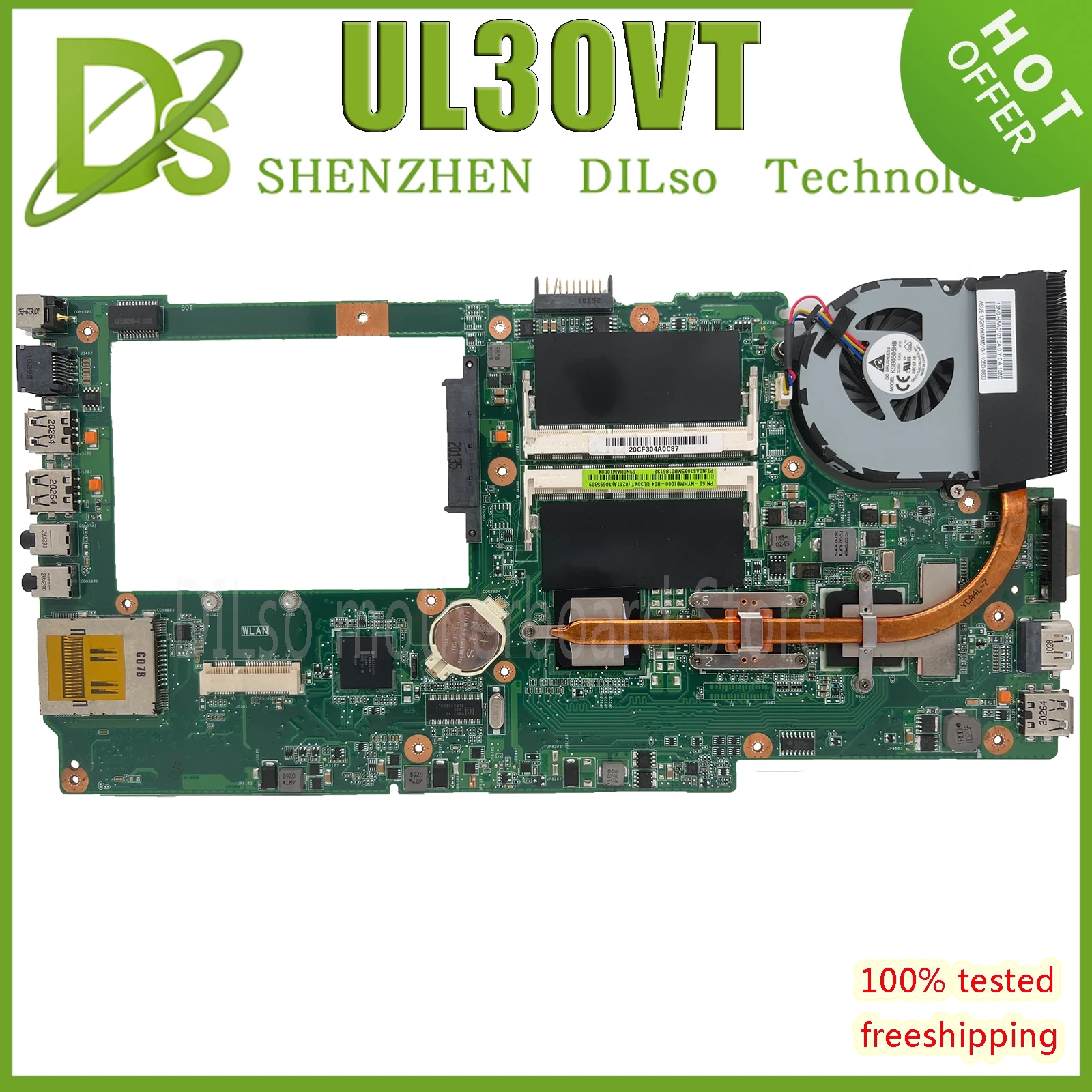 KEFU UL30V MAINboard For ASUS UL30VT REV 2.0 Laptop Motherboard OK 100% Test
KEFU UL30V MAINboard For ASUS UL30VT REV 2.0 Laptop Motherboard OK 100% Test