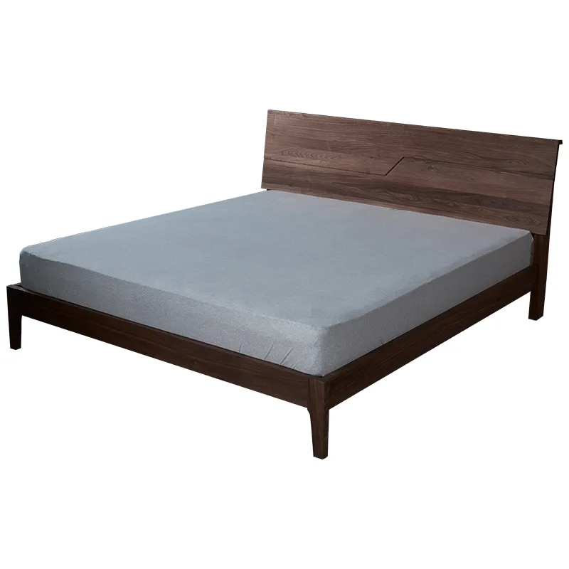 Nordic all solid wood black walnut double bed Italian light luxury simple modern master bedroom furniture solid wood bed
Nordic all solid wood black walnut double bed Italian light luxury simple modern master bedroom furniture solid wood bed