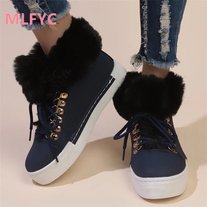 Winter short tube snow boots for female large plush thick soled cotton boots for women casual and warm round toe flat boots
Winter short tube snow boots for female large plush thick soled cotton boots for women casual and warm round toe flat boots