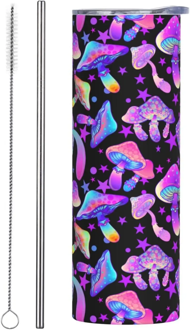 Rainbow Mushrooms Magic Tumbler with Lid and Straw - Gifts For Women Men 20 Oz Stainless Steel Cup Hippie insulated Travel Coffe
Rainbow Mushrooms Magic Tumbler with Lid and Straw - Gifts For Women Men 20 Oz Stainless Steel Cup Hippie insulated Travel Coffe