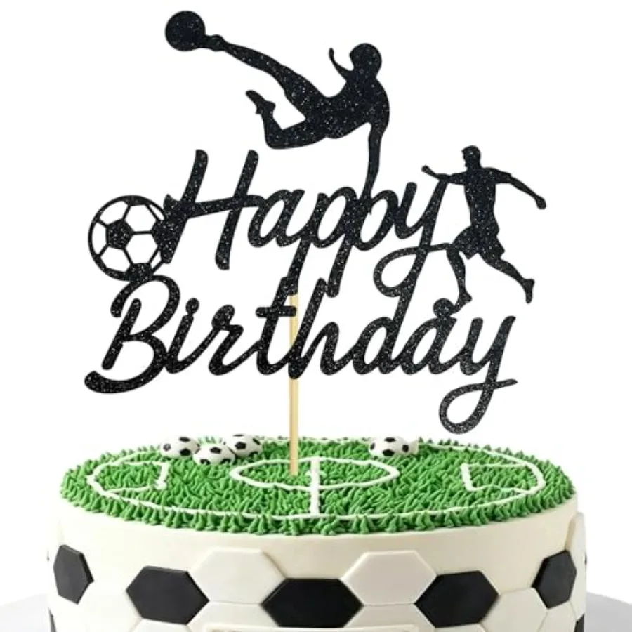 Black Soccer Happy Birthday Cake Topper Glitter Football Players Silhouette Cake Decor Sports Theme Decorations for Boys Girls
Black Soccer Happy Birthday Cake Topper Glitter Football Players Silhouette Cake Decor Sports Theme Decorations for Boys Girls