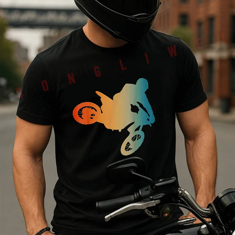 Funny Motorcross Motorcycle Ride Enthusiast Loose Men's Casual Moto T-Shirt Cotton Short Sleeve Shirt Summer Clothing Tops
Funny Motorcross Motorcycle Ride Enthusiast Loose Men's Casual Moto T-Shirt Cotton Short Sleeve Shirt Summer Clothing Tops