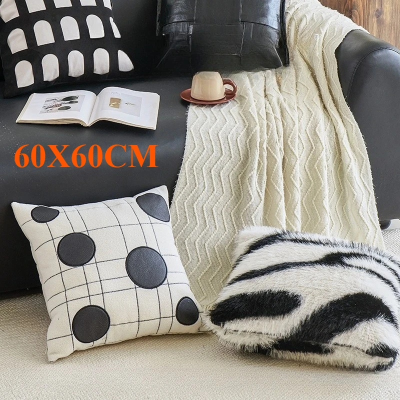 2026 New 60x60CM Large Size Throw Pillow Cover Black Light Luxury Waist Cushion Cover Decor Home Decorative Pillowcase
2026 New 60x60CM Large Size Throw Pillow Cover Black Light Luxury Waist Cushion Cover Decor Home Decorative Pillowcase