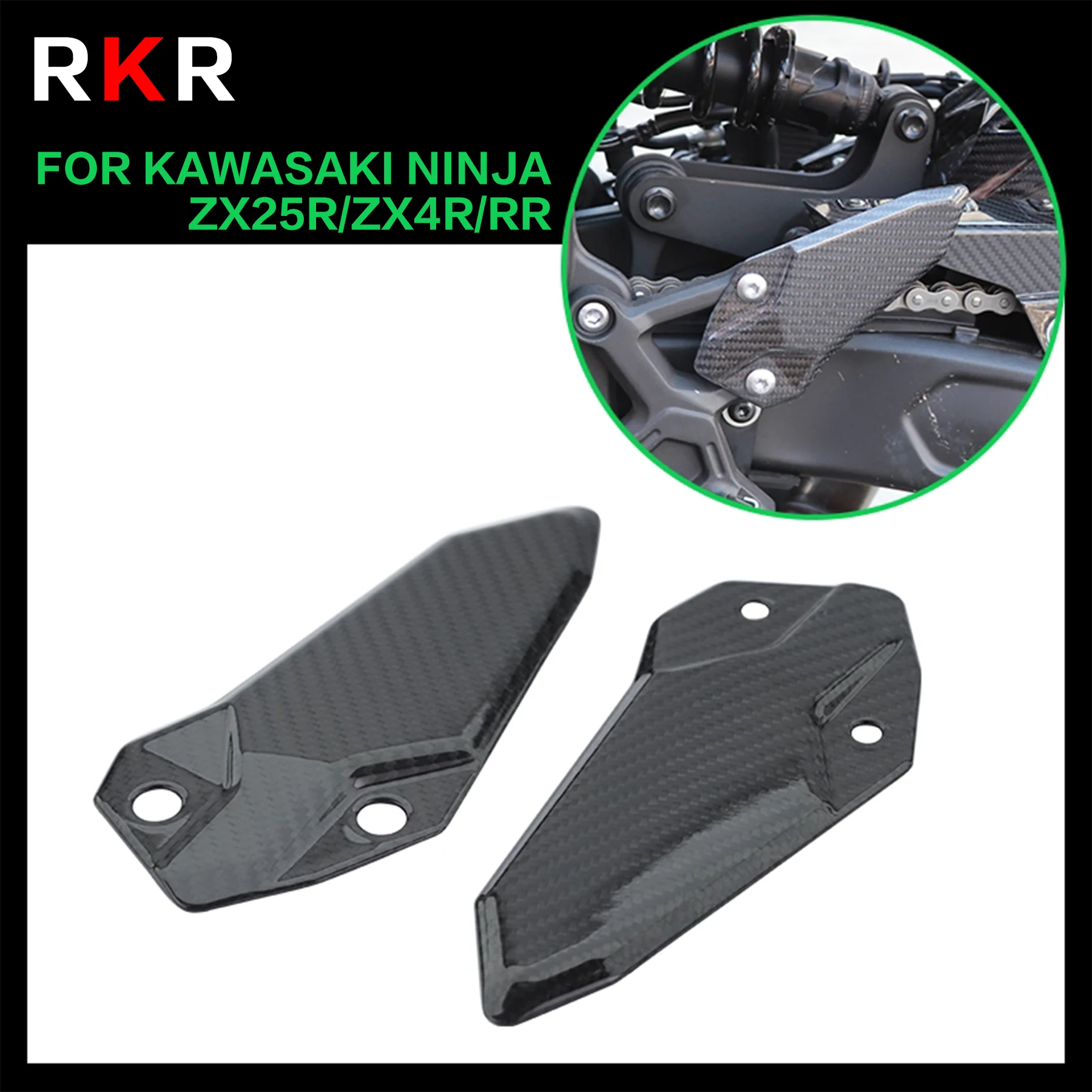 Carbon Fiber Motorcycle Foot Pedal Heel Plates Guards Decorative Block For Kawasaki ZX-4R ZX4R ZX4RR 2023-2025 ZX25R 2020-2024
Carbon Fiber Motorcycle Foot Pedal Heel Plates Guards Decorative Block For Kawasaki ZX-4R ZX4R ZX4RR 2023-2025 ZX25R 2020-2024