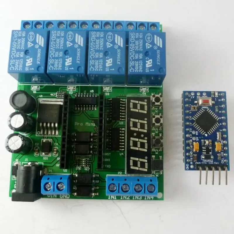 Pro 4CH Relay Shield Module for Arduino with Cycle Delay IO22C04*1 PROMINIP*1, Small PLC Board, DC12V 24V
Pro 4CH Relay Shield Module for Arduino with Cycle Delay IO22C04*1 PROMINIP*1, Small PLC Board, DC12V 24V