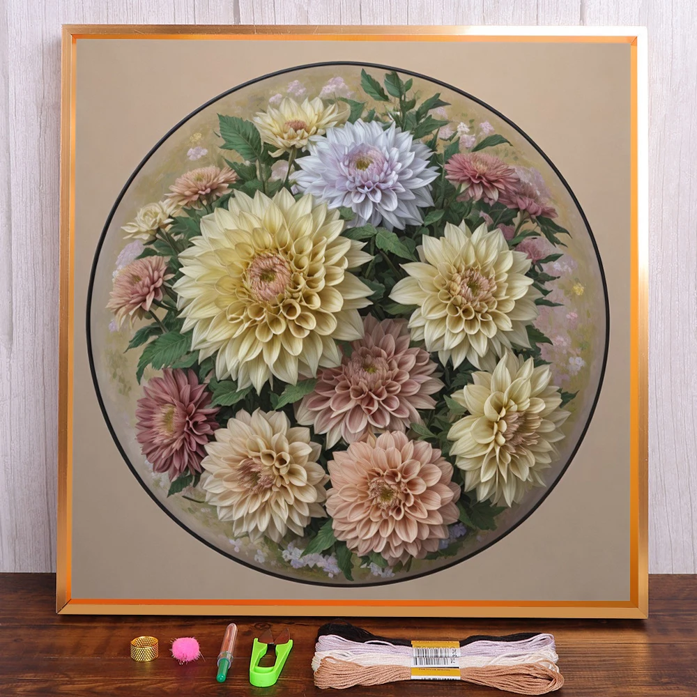 Dahlia Flower Printed Fabric 11CT Cross Stitch Patterns Embroidery Handiwork Sewing Knitting Handicraft Needle Floss Wholesale
Dahlia Flower Printed Fabric 11CT Cross Stitch Patterns Embroidery Handiwork Sewing Knitting Handicraft Needle Floss Wholesale