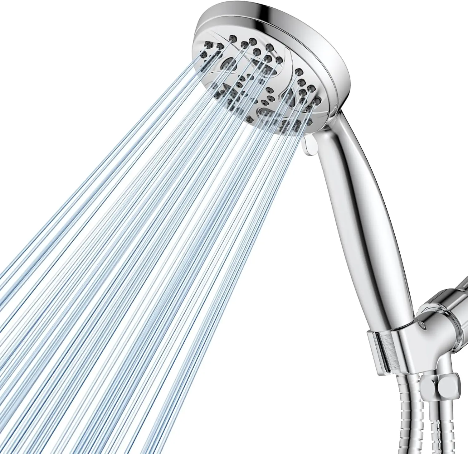 Hand Held Shower Head, High Pressure 6 Spray Mode Handheld Showerhead with 59 Inch Stainless Steel Hose and Adjustable Bracket
Hand Held Shower Head, High Pressure 6 Spray Mode Handheld Showerhead with 59 Inch Stainless Steel Hose and Adjustable Bracket