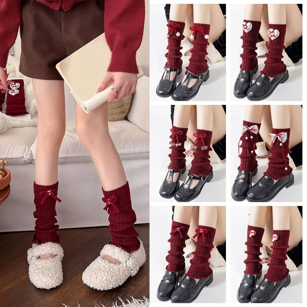 Милые вязаные гетры-накладки на ноги с бантом в стиле Лолита, утолщенные, красные, для сна
Милые вязаные гетры-накладки на ноги с бантом в стиле Лолита, утолщенные, красные, для сна