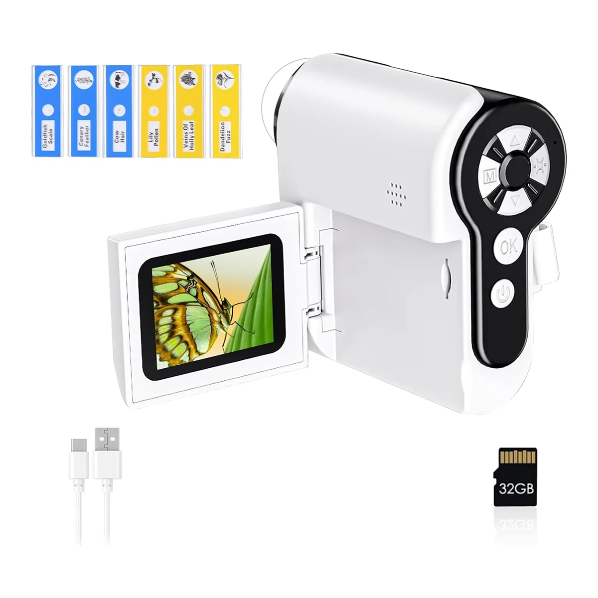 B50C Handheld Digital Microscope for Kids Mini Portable Pocket DV Miniature Microscope with 32G Memory Card
B50C Handheld Digital Microscope for Kids Mini Portable Pocket DV Miniature Microscope with 32G Memory Card