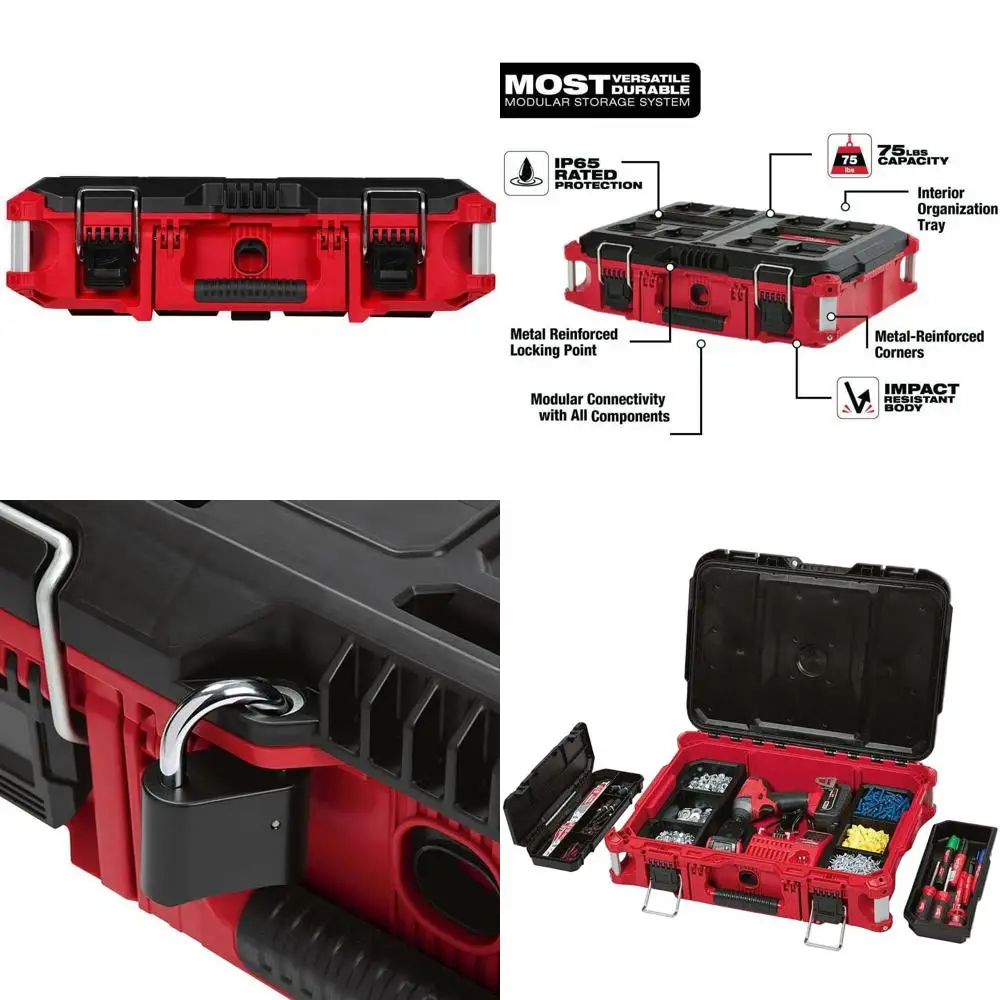 22 Inch Waterproof Tool Box - 75 lbs Capacity, IP65 Rated, 22.1x16.1x6.6 inches
22 Inch Waterproof Tool Box - 75 lbs Capacity, IP65 Rated, 22.1x16.1x6.6 inches