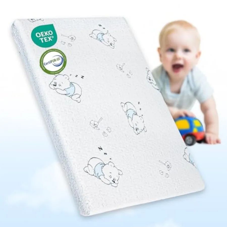 Play Mattress 38" x 26" Gel Memory Foam N Play Mattresses Pad with Ultra-Soft Jacquard Cover Portable Dual-Sided Baby Mattress
Play Mattress 38" x 26" Gel Memory Foam N Play Mattresses Pad with Ultra-Soft Jacquard Cover Portable Dual-Sided Baby Mattress