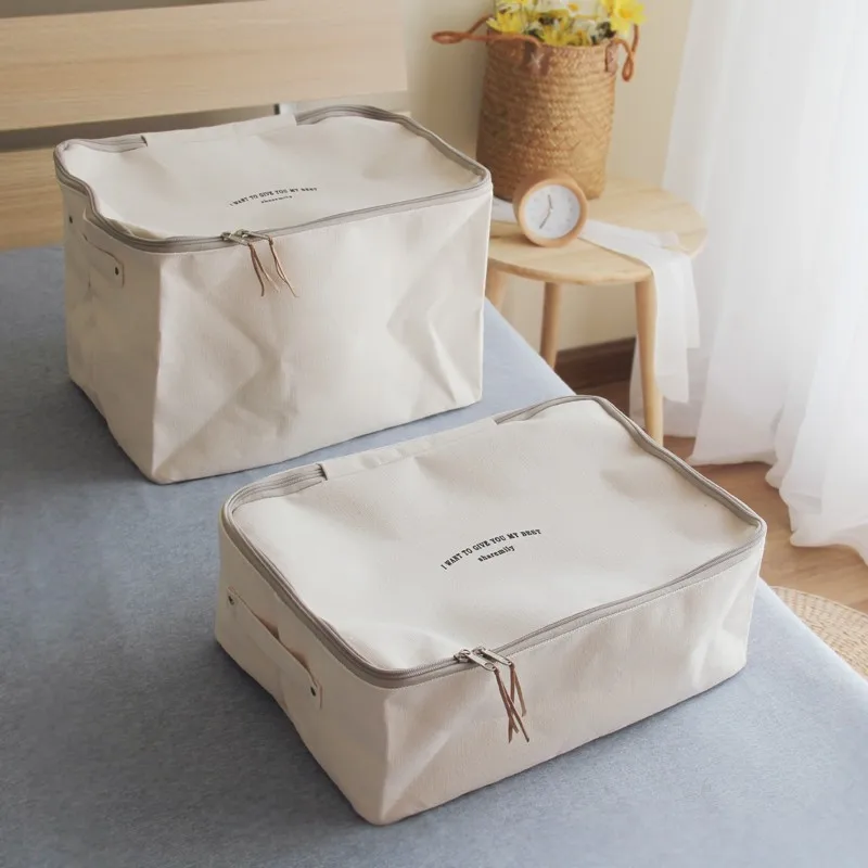 1pc Household Large Capacity Storage Bag Thickened canvas clothing storage box, with lid Closet Wardrobe Organizer
1pc Household Large Capacity Storage Bag Thickened canvas clothing storage box, with lid Closet Wardrobe Organizer
