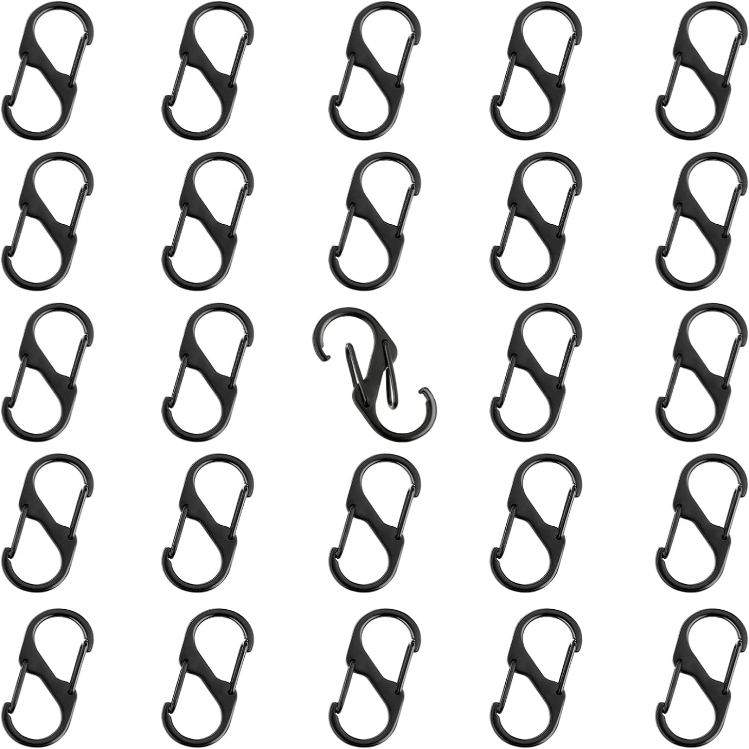 High-Quality Compact and Reliable Black Set of 25 Mini Carabiner Clips for Easy Organization and Security - Double Snap and Spri
High-Quality Compact and Reliable Black Set of 25 Mini Carabiner Clips for Easy Organization and Security - Double Snap and Spri