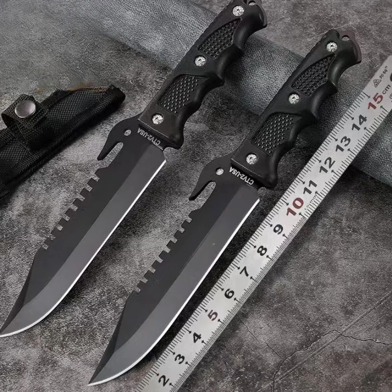 8Cr18Mov High Hardness High-quality Carbon Steel ABS Handle Outdoor Portable Multifunctional Knife Camping Knife
8Cr18Mov High Hardness High-quality Carbon Steel ABS Handle Outdoor Portable Multifunctional Knife Camping Knife