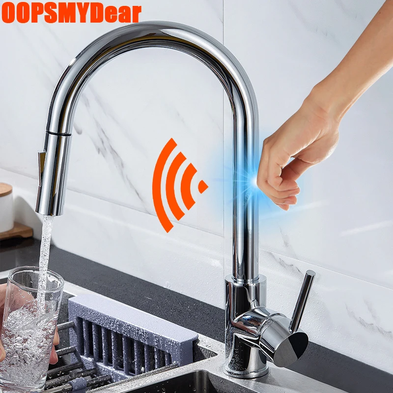 Touch Faucet Kitchen Smart Sensor Tap Sink Hot Cold Mixer Crane Deck Mounted Stainless Steel Flexible Pull Down Faucets White
Touch Faucet Kitchen Smart Sensor Tap Sink Hot Cold Mixer Crane Deck Mounted Stainless Steel Flexible Pull Down Faucets White