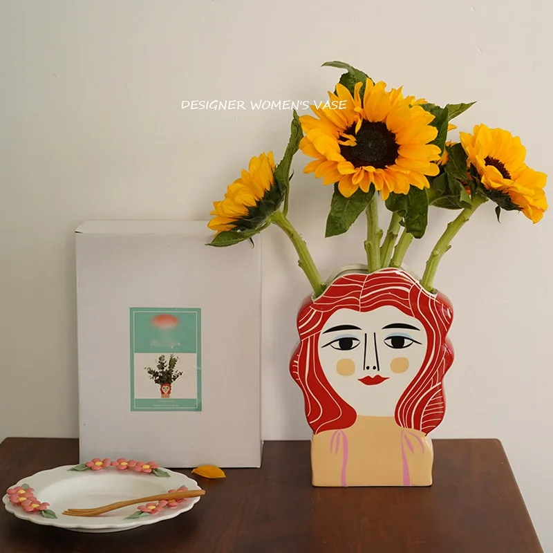 Fashion Modern Vases Niche Art Abstract Girl Ceramic Vase Creative Flower Arrangement Jarrones Decorativos Moderno Room Decor
Fashion Modern Vases Niche Art Abstract Girl Ceramic Vase Creative Flower Arrangement Jarrones Decorativos Moderno Room Decor