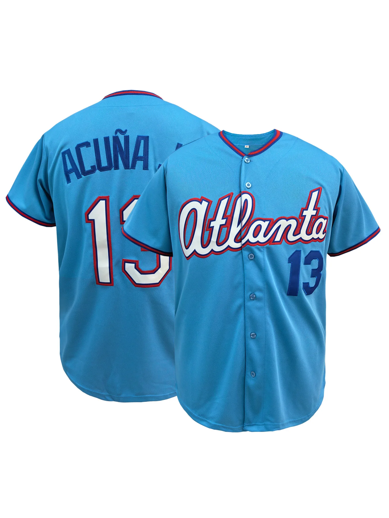 Baseball Jersey 13 Acuna Retro Light Blue Stitched Vintage City Connect Sports Shirt Casual Unisex Tops for Men Women Fans Gift
Baseball Jersey 13 Acuna Retro Light Blue Stitched Vintage City Connect Sports Shirt Casual Unisex Tops for Men Women Fans Gift