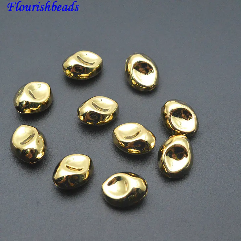100pc High Quality Flat Oval Nugget Shape Gold Silver Color Jewelry Making Metal Loose Beads
100pc High Quality Flat Oval Nugget Shape Gold Silver Color Jewelry Making Metal Loose Beads