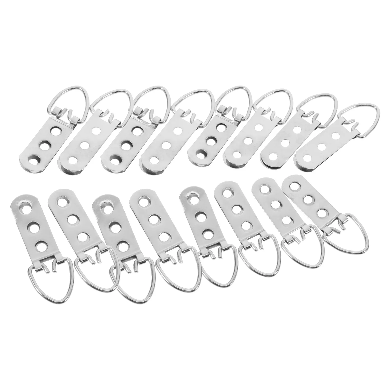 20Pcs D-Ring Picture Hangers Three Hole Hooks Screws Heavy Duty Frame Hardware for Stable Wall Mounting and Picture Hanging
20Pcs D-Ring Picture Hangers Three Hole Hooks Screws Heavy Duty Frame Hardware for Stable Wall Mounting and Picture Hanging