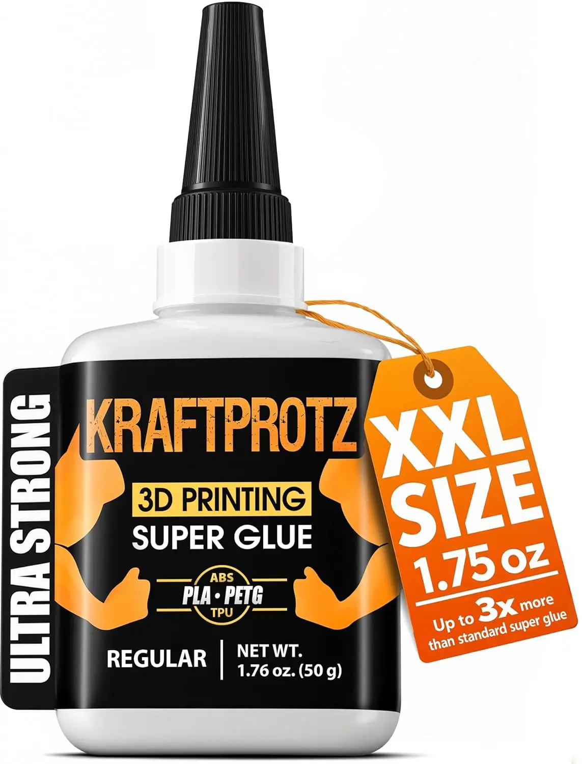 Ultra-Thin 3D Printer Super Glue for PLA, ABS, PETG, TPU & Nylon – 1.76 oz XXL – Fast-Drying, Clear & Strong
Ultra-Thin 3D Printer Super Glue for PLA, ABS, PETG, TPU & Nylon – 1.76 oz XXL – Fast-Drying, Clear & Strong