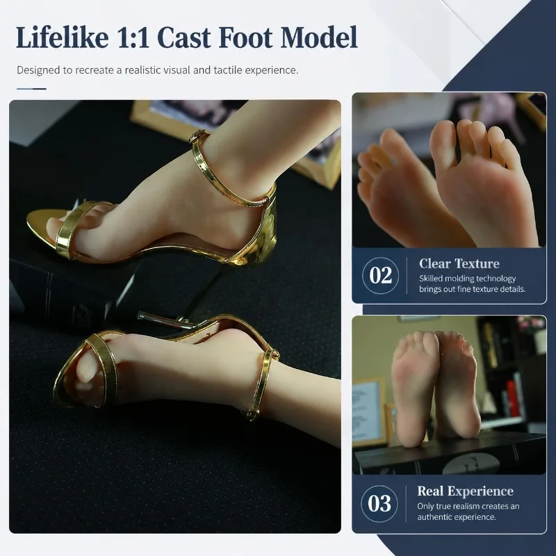 37 Size Photography Display Lifelike Silicone TPE Foot Model Detailed Toe Texture Women's Foot Shoes Sandle Anklet Display
37 Size Photography Display Lifelike Silicone TPE Foot Model Detailed Toe Texture Women's Foot Shoes Sandle Anklet Display