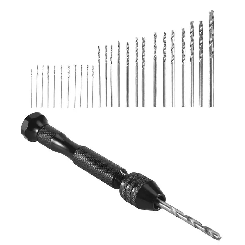A93Z Hand Drill Set Precision Pin Vise With 25 Pieces Mini Twist Drill Bits For Model,Diy,Jewelry Making,Multipurpose Rotary Too
A93Z Hand Drill Set Precision Pin Vise With 25 Pieces Mini Twist Drill Bits For Model,Diy,Jewelry Making,Multipurpose Rotary Too