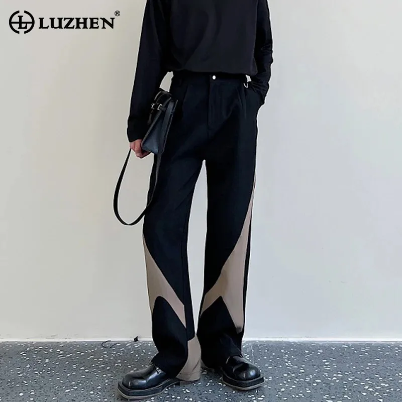 LUZHEN 2024 Spring Stylish Color Contrast Design Straight Suit Pants Men's Personality Trendy Handsome Wide Leg Trousers LZ3763
LUZHEN 2024 Spring Stylish Color Contrast Design Straight Suit Pants Men's Personality Trendy Handsome Wide Leg Trousers LZ3763