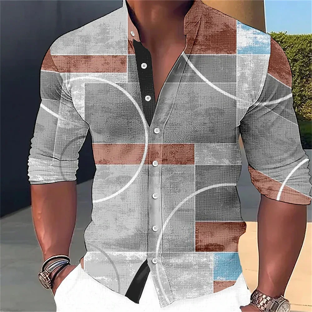 2024 New Men's Retro Style 3D Irregular Printed Shirt Daily Street Vacation Summer Stand up Collar Long sleeved Shirt S-6XL
2024 New Men's Retro Style 3D Irregular Printed Shirt Daily Street Vacation Summer Stand up Collar Long sleeved Shirt S-6XL