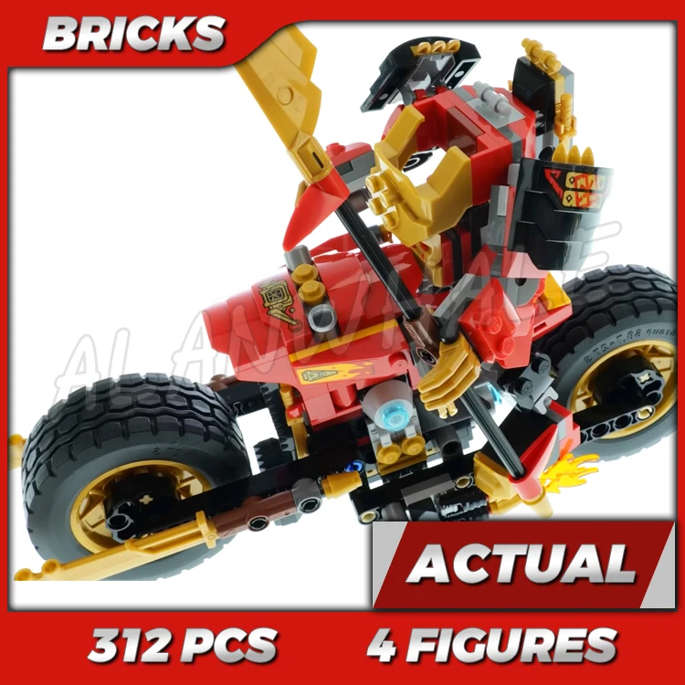 312pcs Shinobi Kai's Mech Rider EVO Golden Robot Upgrade Motorcycle Skeleton King 7200 Building Kits Toy Compatible With Bricks
312pcs Shinobi Kai's Mech Rider EVO Golden Robot Upgrade Motorcycle Skeleton King 7200 Building Kits Toy Compatible With Bricks