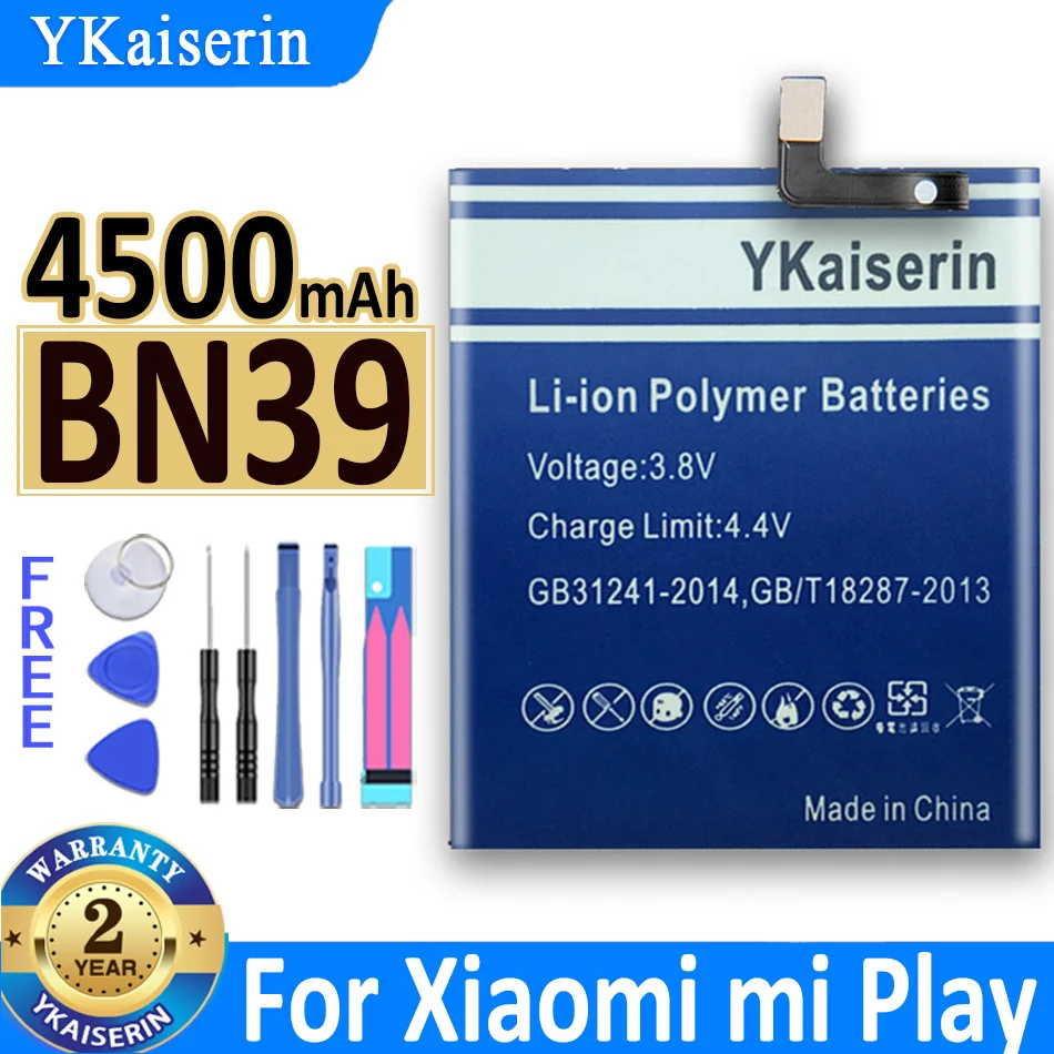 Аккумуляторная батарея ykaisin BN39 BN 39 для Xiaomi Mi Play MiPlay, перезаряжаемая батарея для телефона, батареи 4500 мАч + Бесплатные инструменты
Аккумуляторная батарея ykaisin BN39 BN 39 для Xiaomi Mi Play MiPlay, перезаряжаемая батарея для телефона, батареи 4500 мАч + Бесплатные инструменты