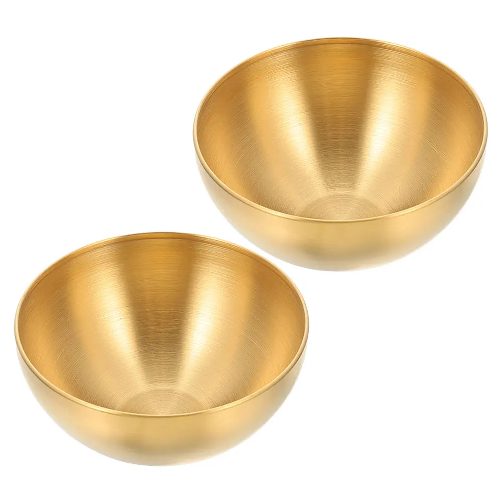 2 Pcs 15cm Stainless Steel Fruit Salad Golden Color Reusable Kitchen Serving Bowl for Party Restaurant Mixing Noodle
2 Pcs 15cm Stainless Steel Fruit Salad Golden Color Reusable Kitchen Serving Bowl for Party Restaurant Mixing Noodle