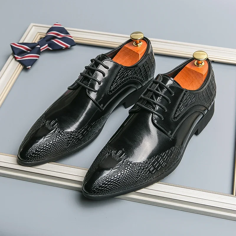 Black Oxfords for Men Lace-up Pointed Toe Business Men's Formal Shoes Brown Handmade Wedding Shoes Size 38-46
Black Oxfords for Men Lace-up Pointed Toe Business Men's Formal Shoes Brown Handmade Wedding Shoes Size 38-46