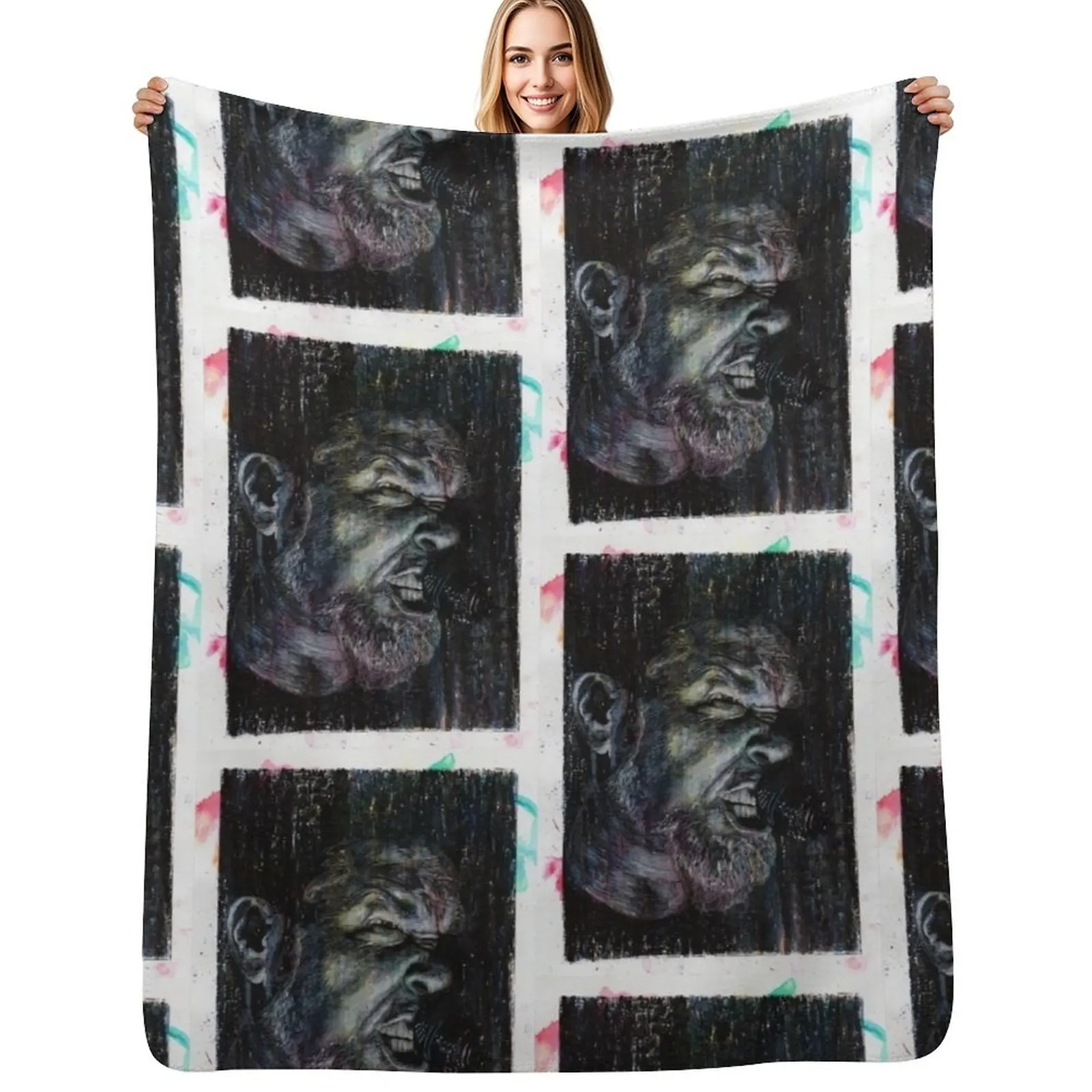 James Hetfield - Hand Drawn Oil and Ink Portrait Throw Blanket All Weather Soft Throw Blanket for Sofa
James Hetfield - Hand Drawn Oil and Ink Portrait Throw Blanket All Weather Soft Throw Blanket for Sofa