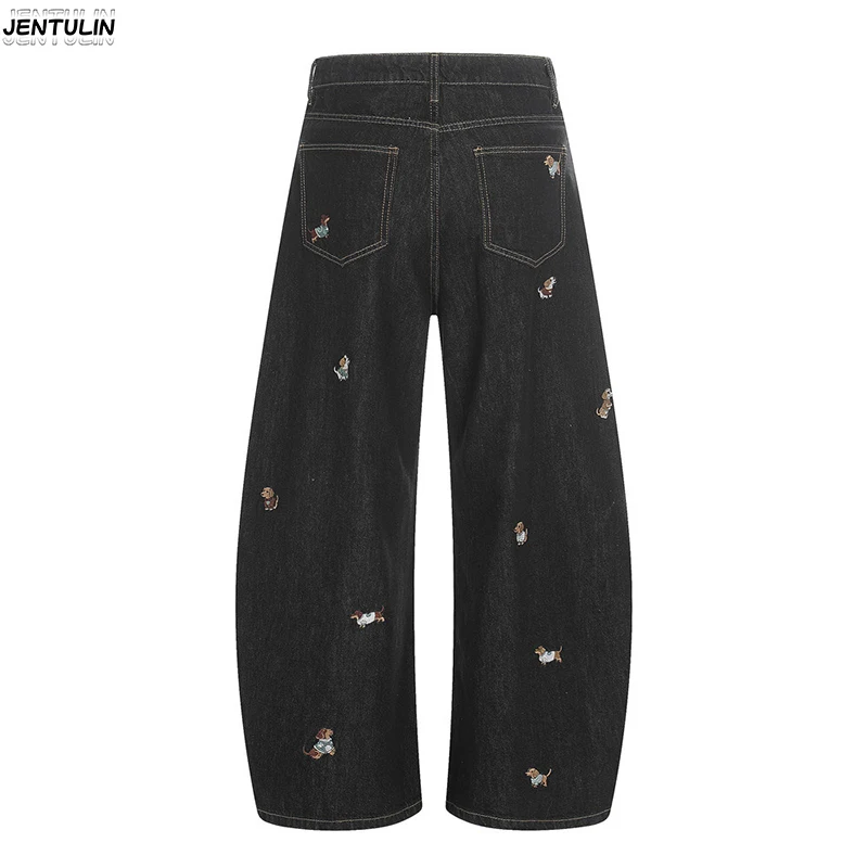 Fun Puppy Embroidery Cartoon Curved Knife Jeans Men Trendy Brand American Loose Wide Leg Silhouette Casual Long Pant Y2k Clothes
Fun Puppy Embroidery Cartoon Curved Knife Jeans Men Trendy Brand American Loose Wide Leg Silhouette Casual Long Pant Y2k Clothes