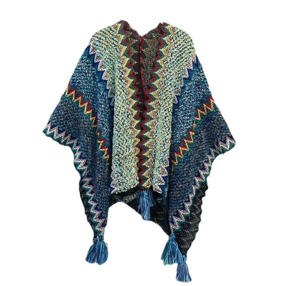 Fashion Stripe Ethnic Style Shawl Wave Tassel Winter Knitted Scarf Head Scarf Korean Style Large Neck Scarves Party
Fashion Stripe Ethnic Style Shawl Wave Tassel Winter Knitted Scarf Head Scarf Korean Style Large Neck Scarves Party
