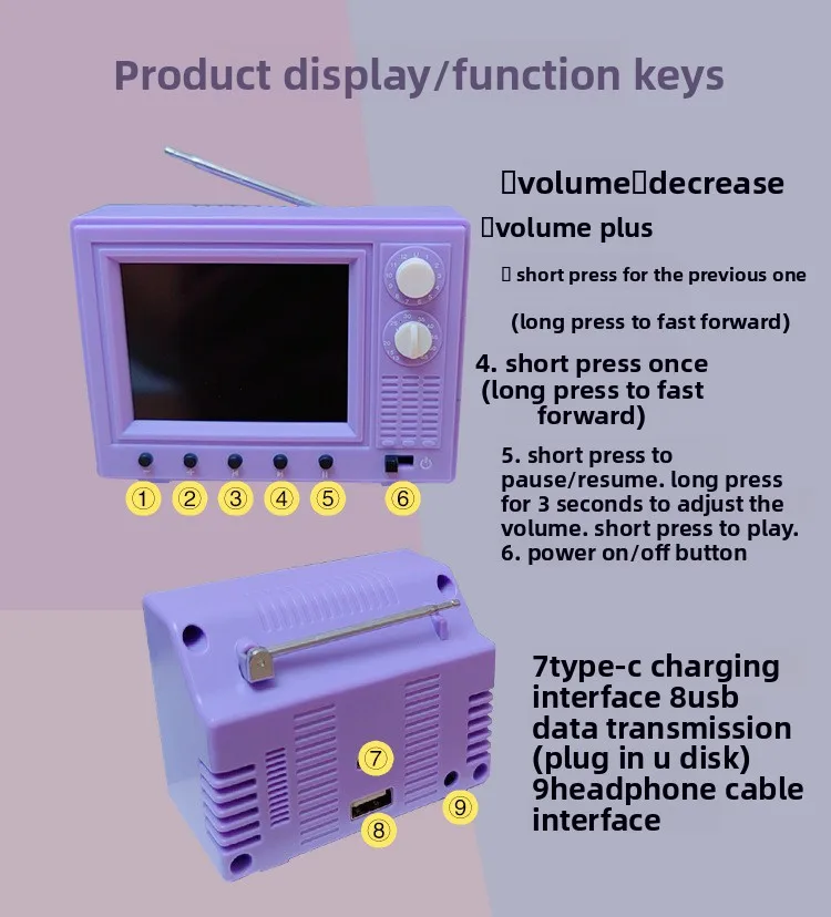 Miniature TV can play videos, vintage gifts, scene model ornaments, and TV sets
Miniature TV can play videos, vintage gifts, scene model ornaments, and TV sets