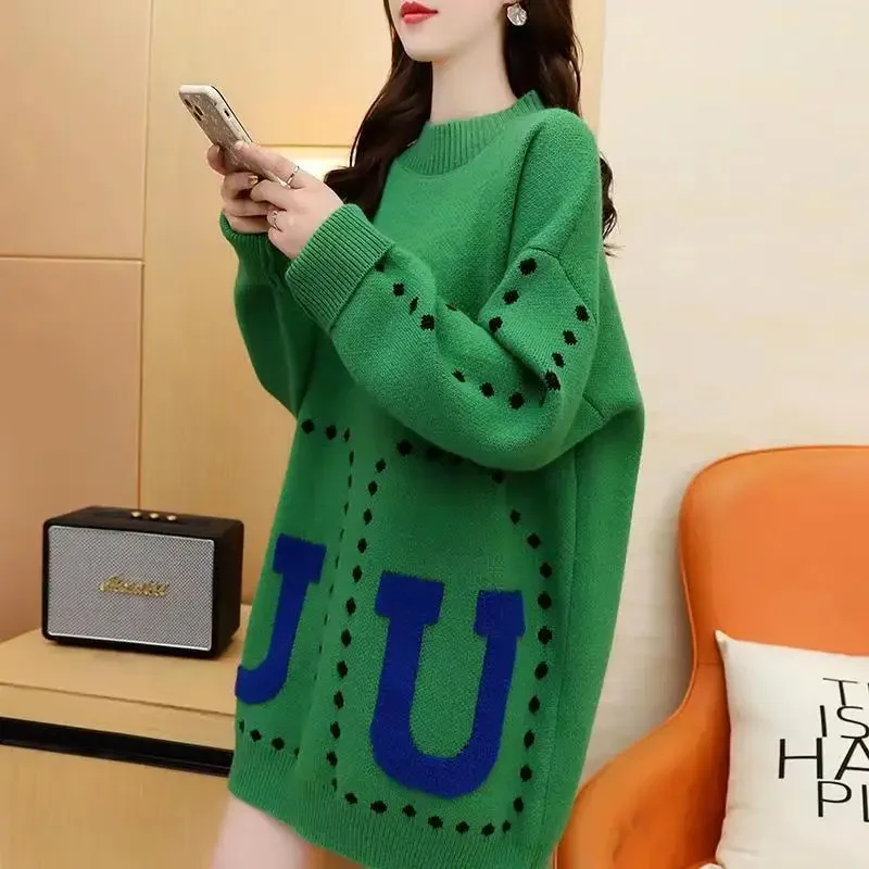 O-Neck Knitted Spliced Loose Korean Sweaters Female Clothing 2024 Winter New Oversized All-match Pullovers Casual Tops F100
O-Neck Knitted Spliced Loose Korean Sweaters Female Clothing 2024 Winter New Oversized All-match Pullovers Casual Tops F100