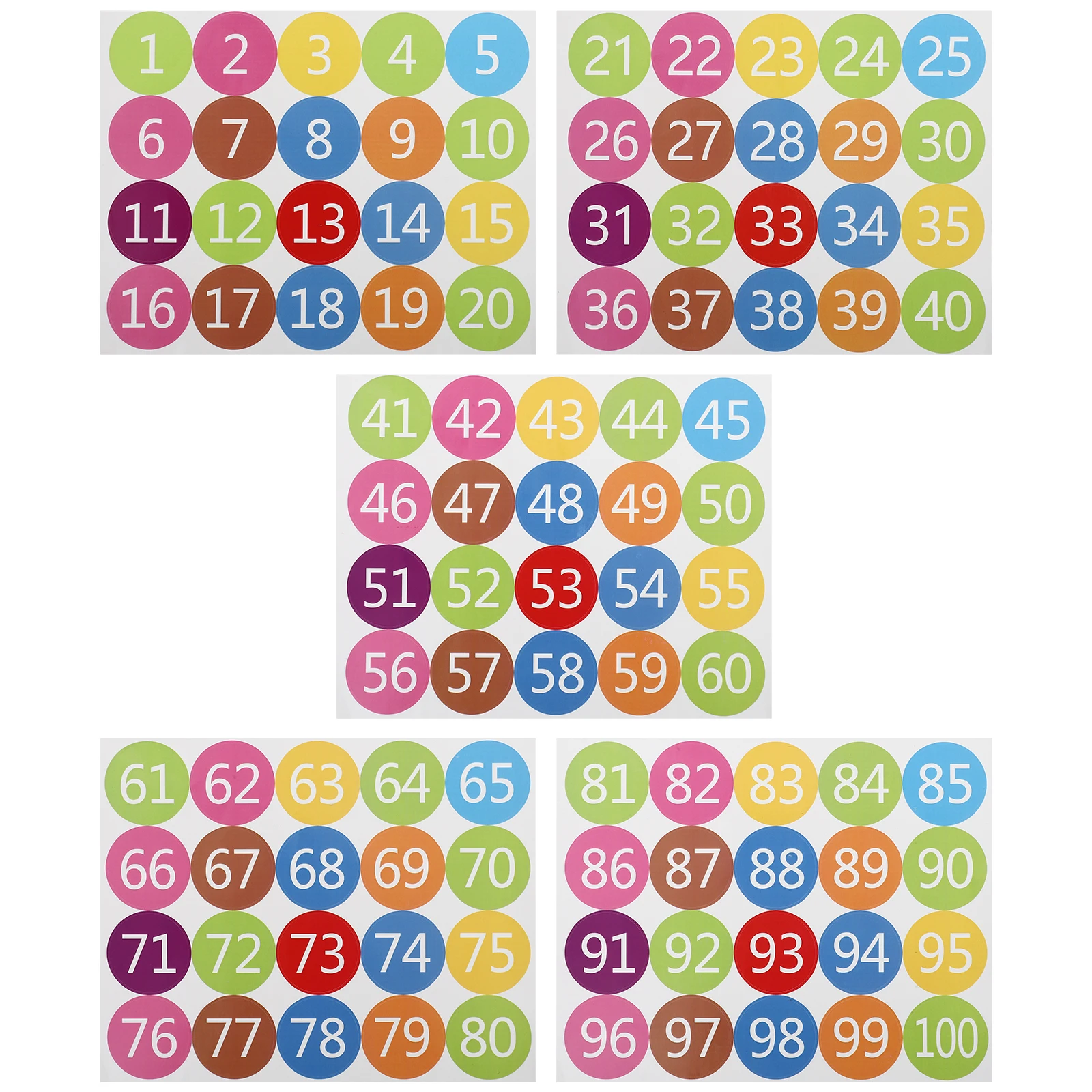 5 Sheets Digital Label DIY Craft Stickers Waterproof Adhesive Number Colorful Pvc Self-adhesive Object Surface
5 Sheets Digital Label DIY Craft Stickers Waterproof Adhesive Number Colorful Pvc Self-adhesive Object Surface