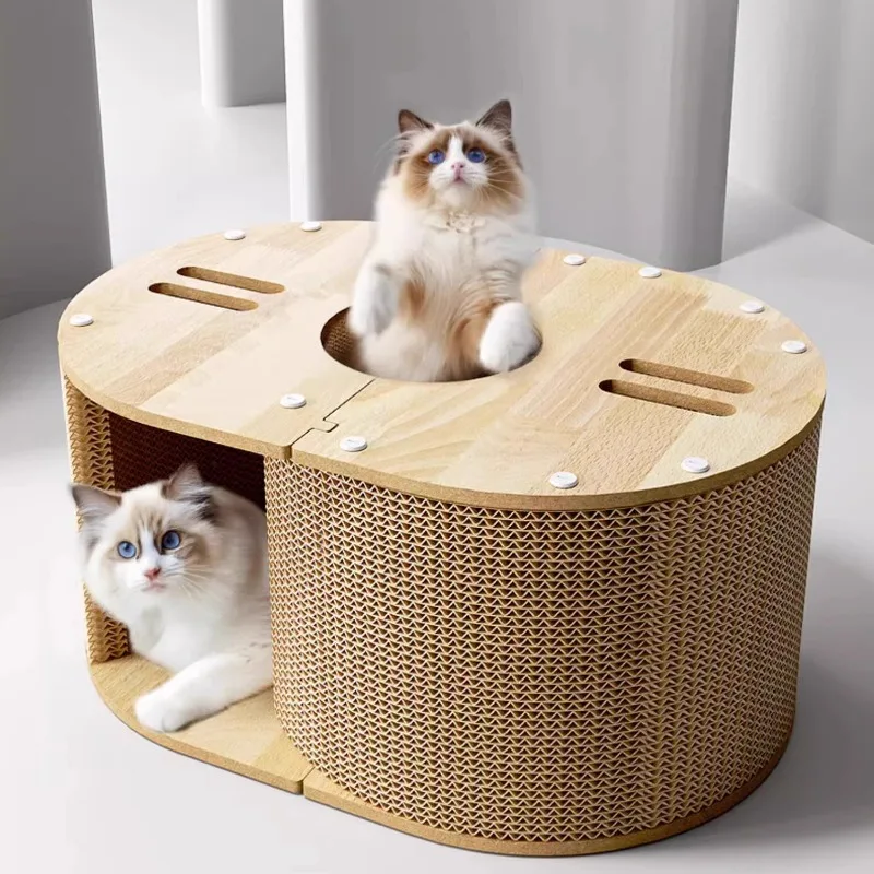 Vertical Corrugated Cat Scratch Board Tunnel Cat House with Double Inlet Durable Wear-Resistant Design No Shedding Pet Furniture
Vertical Corrugated Cat Scratch Board Tunnel Cat House with Double Inlet Durable Wear-Resistant Design No Shedding Pet Furniture