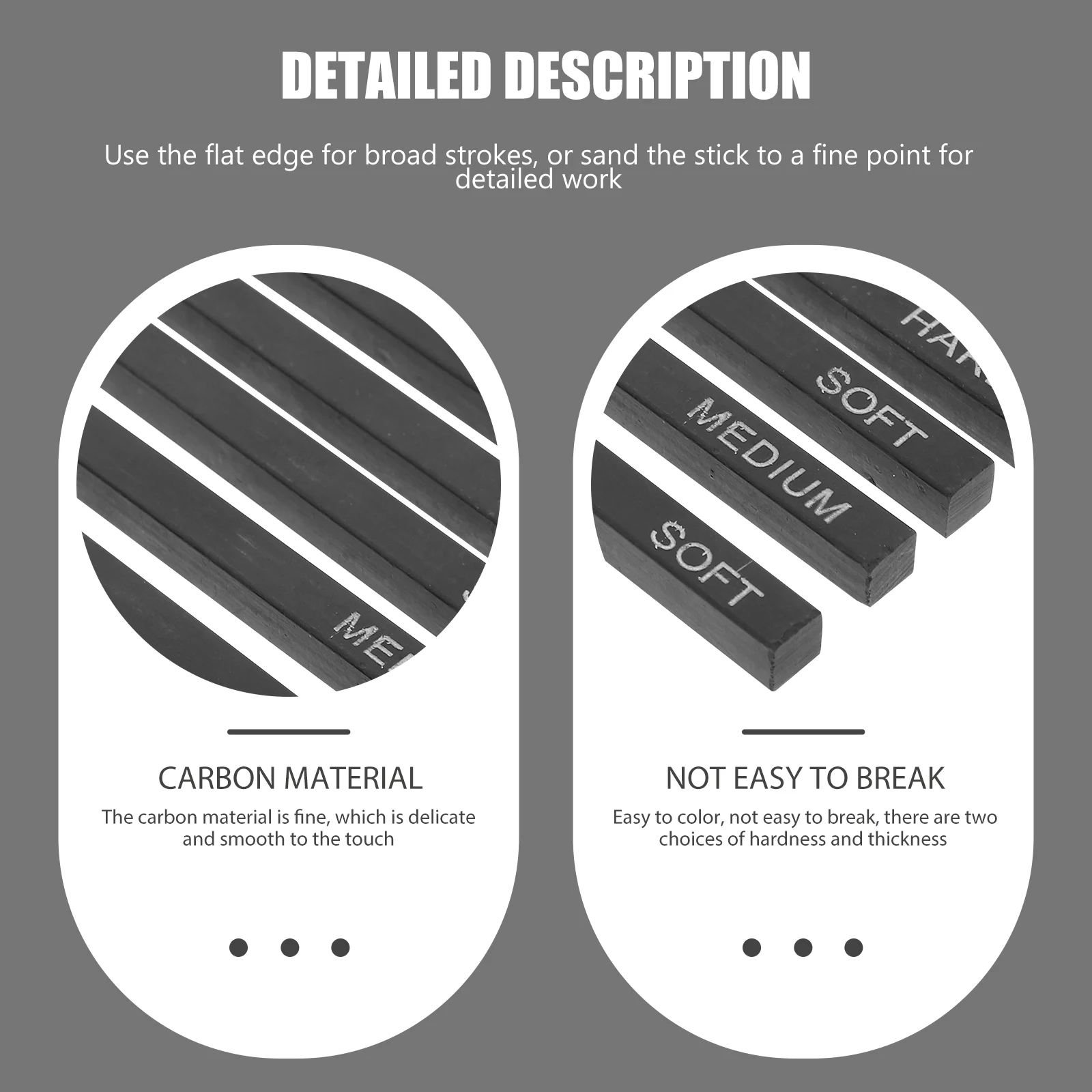 6pcs Carbon Stick Set Compressed Charcoal Rods Drawing Compressed Charcoal Rods Supplies Tools Student Practice Painting
6pcs Carbon Stick Set Compressed Charcoal Rods Drawing Compressed Charcoal Rods Supplies Tools Student Practice Painting