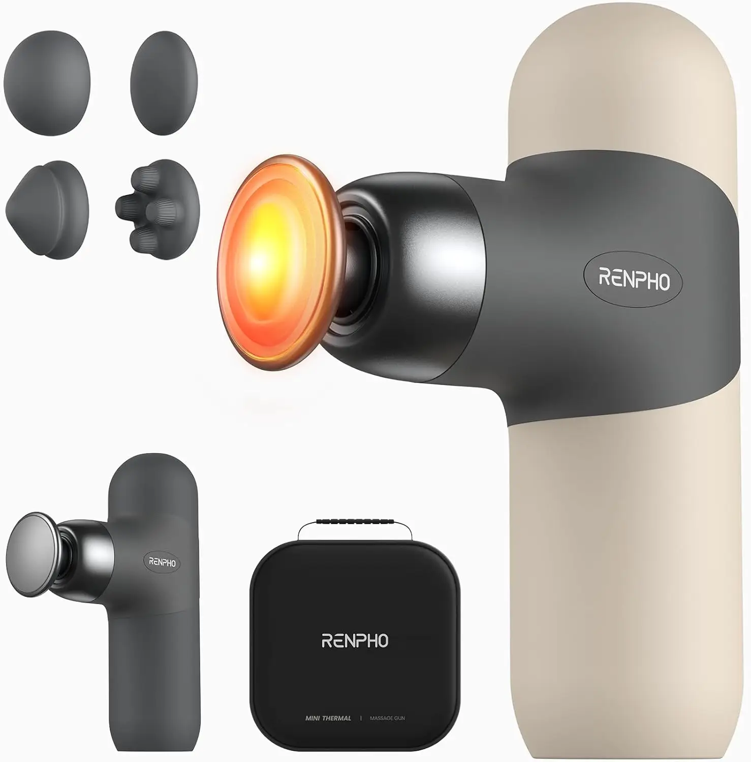 Mini Thermal Massage Gun with Heat, Portable Deep Tissue Percussion Massager for Muscle Relief, Gray
Mini Thermal Massage Gun with Heat, Portable Deep Tissue Percussion Massager for Muscle Relief, Gray