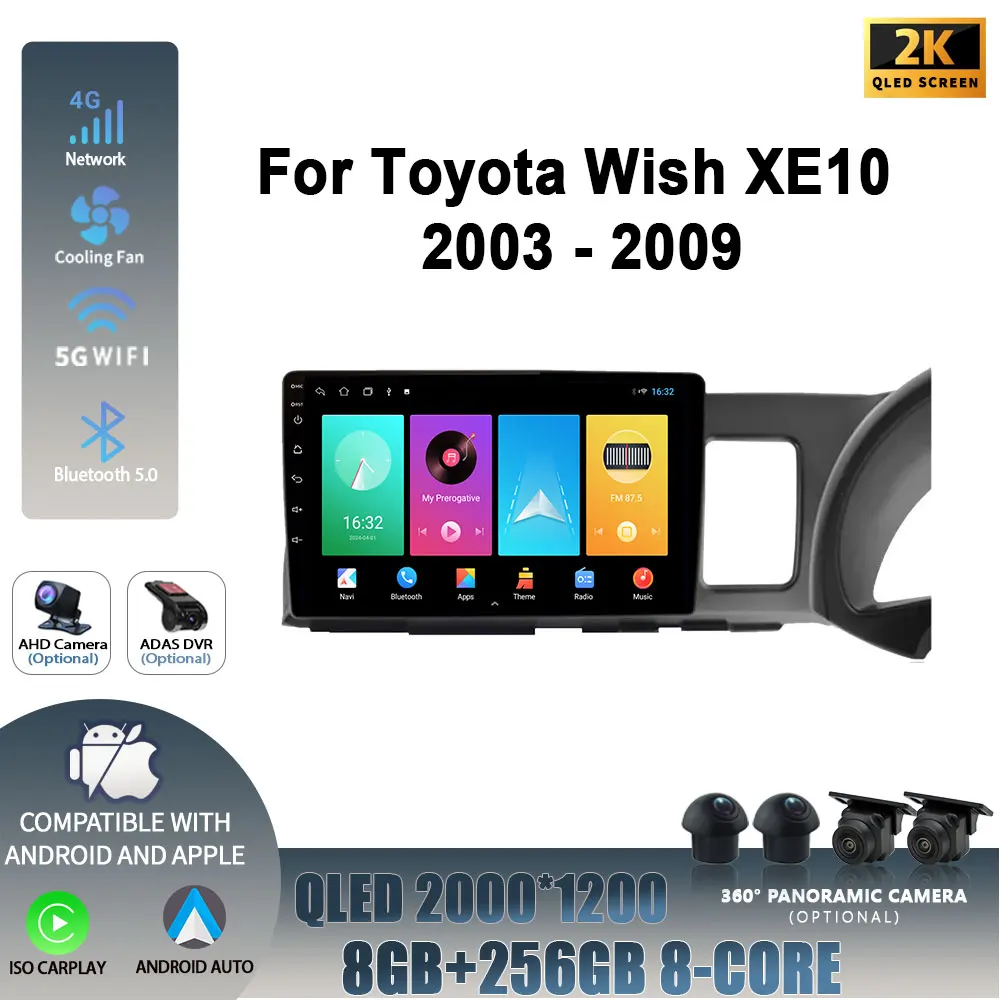 Android 14 Wireless Carplay Screen Car Radio Multimedia Navigation Player 2DIN WIFI For Toyota Wish XE10 2003-2009 Head Unit
Android 14 Wireless Carplay Screen Car Radio Multimedia Navigation Player 2DIN WIFI For Toyota Wish XE10 2003-2009 Head Unit