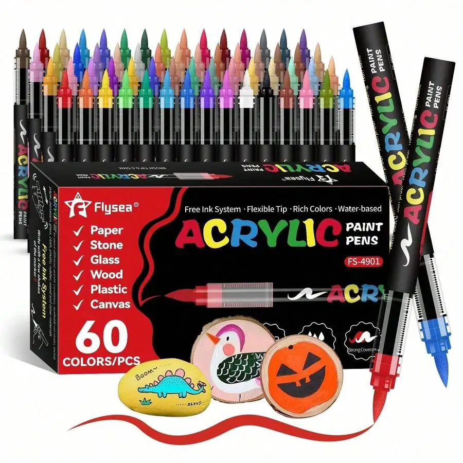 12/24/48/60/72/120/200 Color Professional Art Marker Pen Set, With Soft Brush Tips And Fine Liner Tips, 168 Soft Tips, Suitable For Painting, Sketching And Layering. Straight Liquid Acrylic Marker Pens Applicable On Rock, Glass, Ceramic, Easter Eggs, Meta
12/24/48/60/72/120/200 Color Professional Art Marker Pen Set, With Soft Brush Tips And Fine Liner Tips, 168 Soft Tips, Suitable For Painting, Sketching And Layering. Straight Liquid Acrylic Marker Pens Applicable On Rock, Glass, Ceramic, Easter Eggs, Meta