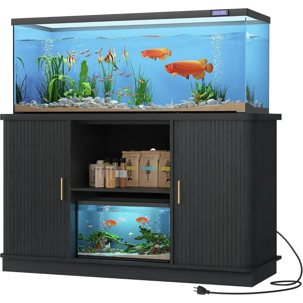 75 Gallon Heavy-Duty Aquarium Stand with Sliding Door and Power Outlet, Supports 1000lbs (Black)
75 Gallon Heavy-Duty Aquarium Stand with Sliding Door and Power Outlet, Supports 1000lbs (Black)