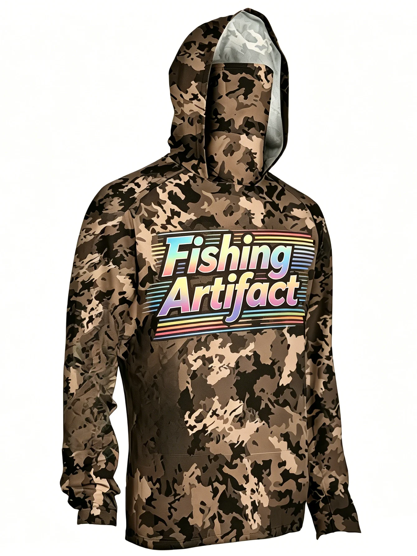 Men‘s Long Sleeve Fishing Shirt Hooded with Face Mask, Letter Print Breathable Quick Dry Lightweight Outdoor Top
Men‘s Long Sleeve Fishing Shirt Hooded with Face Mask, Letter Print Breathable Quick Dry Lightweight Outdoor Top